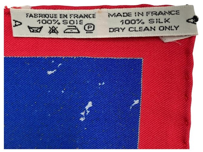 Hermès Hermes Carre 90 PIERRES d' ORIENT et OCCIDENT Sciarpa in seta Rosso - vista 5