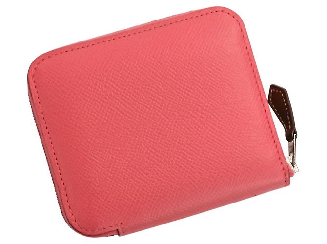 Hermès Cartera compacta de seda Azap Hermes Rosa - vista 2