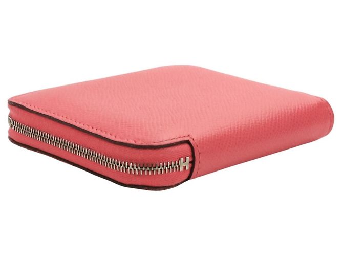 Hermès Cartera compacta de seda Azap Hermes Rosa - vista 3