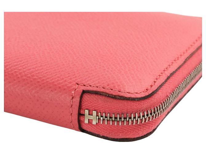 Hermès Cartera compacta de seda Azap Hermes Rosa - vista 5
