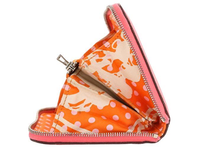 Hermès Cartera compacta de seda Azap Hermes Rosa - vista 6