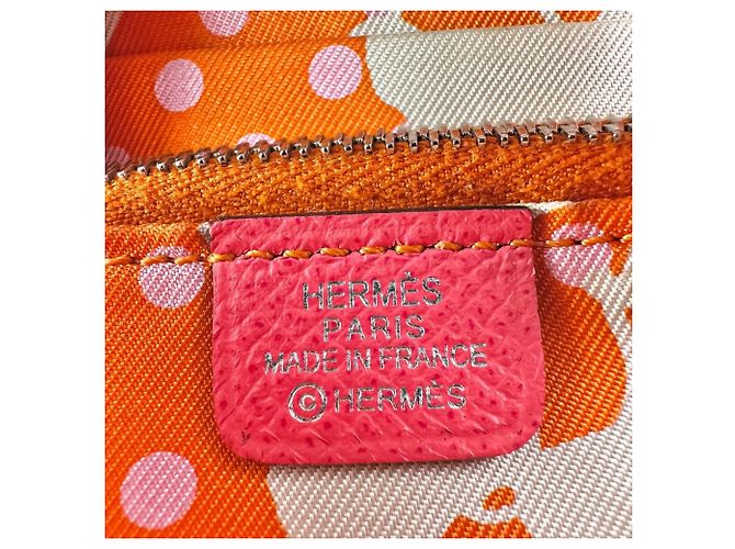 Hermès Cartera compacta de seda Azap Hermes Rosa - vista 8