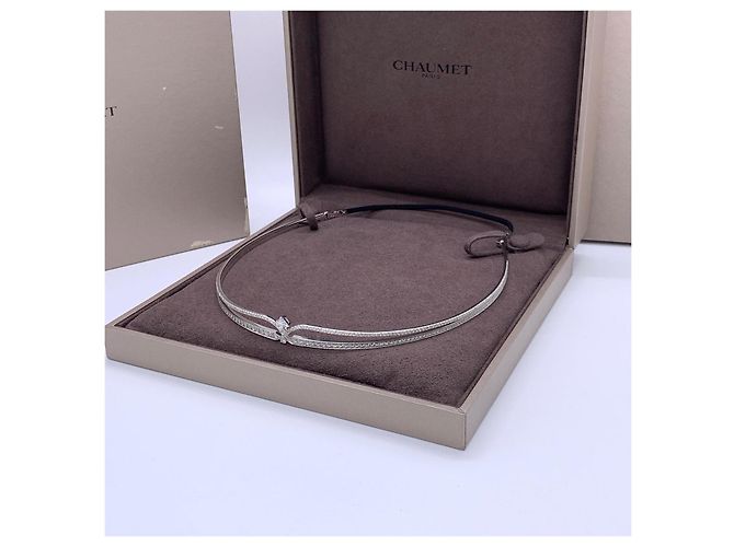 Collana Chaumet Crown of Love con Diamanti Argento - vista 3