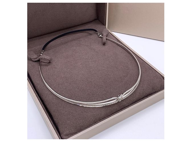 Collana Chaumet Crown of Love con Diamanti Argento - vista 4