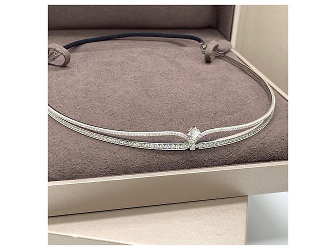 Collana Chaumet Crown of Love con Diamanti Argento - vista 6