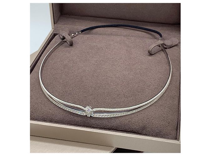 Collana Chaumet Crown of Love con Diamanti Argento - vista 9