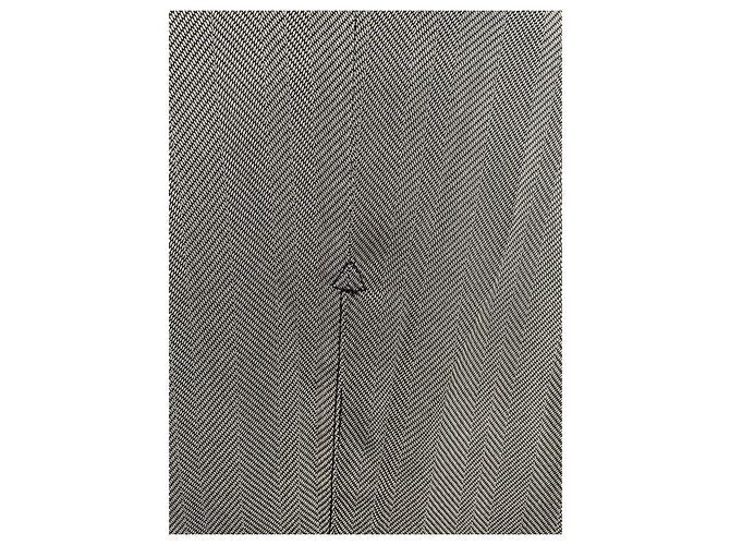 Armani Collezioni Blazer aus Wolle Grau Chevron-Muster - Ansicht 5