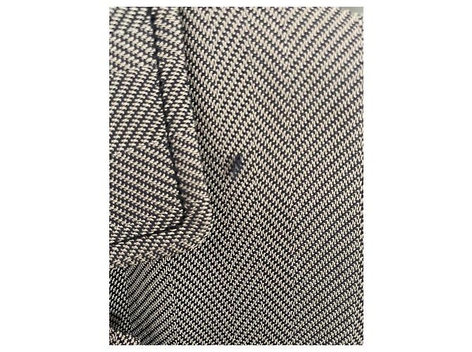 Armani Collezioni Blazer aus Wolle Grau Chevron-Muster - Ansicht 9