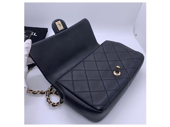 Borsa Chanel Classic Flap in pelle nera Nero - vista 9