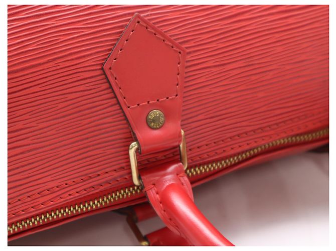 Borsa Louis Vuitton Speedy in pelle Epi 30 Rosso - vista 7