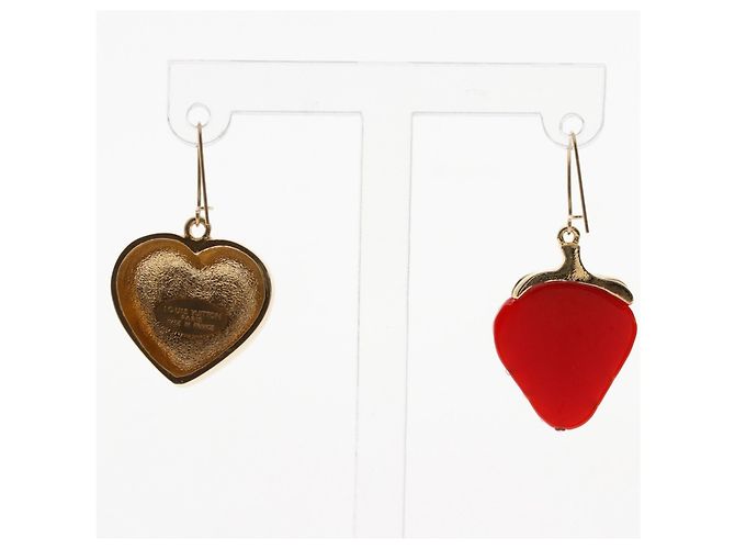 Orecchini Louis Vuitton Boucles de Reilles Fraises Rosa Rosso - vista 4