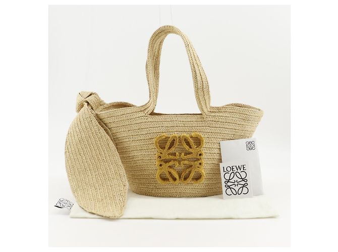 Borsa a mano Loewe Bunny Basket Beige Giallo - vista 18