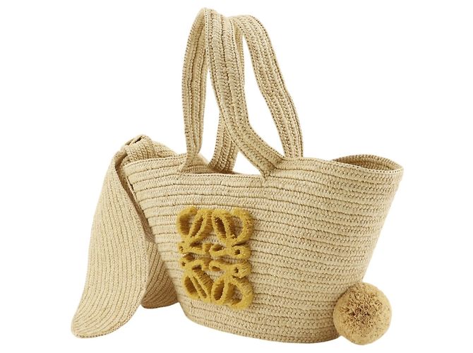 Borsa a mano Loewe Bunny Basket Beige Giallo - vista 2
