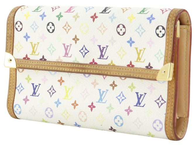 Louis Vuitton Monogram Multicolore Tri-fold Long Wallet White Multiple colors - view 2