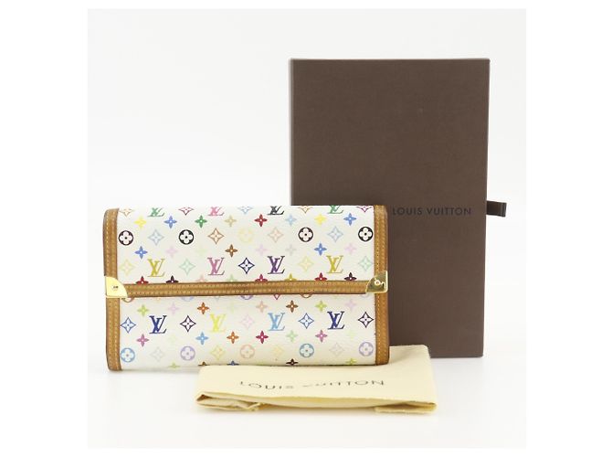 Louis Vuitton Monogram Multicolore Tri-fold Long Wallet White Multiple colors - view 20