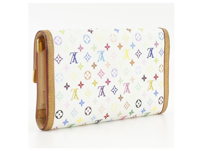 Louis Vuitton Monogram Multicolore Tri-fold Long Wallet White Multiple colors - view 3
