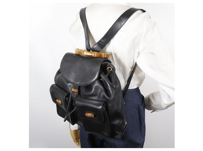Zaino Gucci Bamboo Nero - vista 18