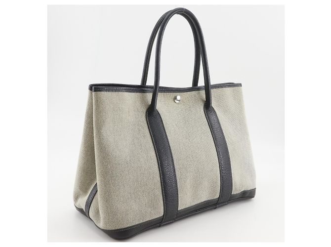 Hermès Borsa Tote Hermes Garden Party PM 36 Marrone - vista 3