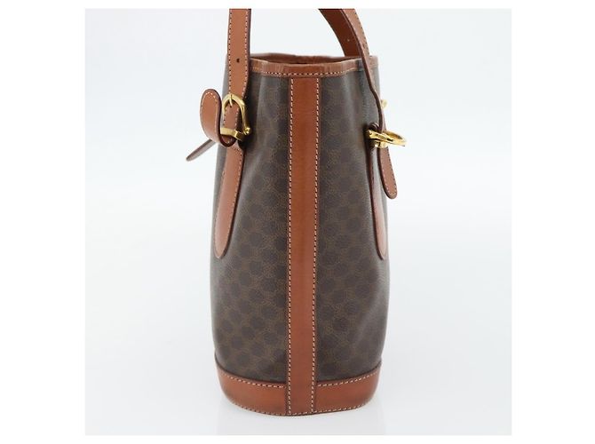 Céline Celine Vintage Macadam Canvas and Leather Braun - Ansicht 3