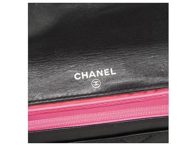 Carteira Chanel Cambon em pele de cordeiro Preto - vista 4