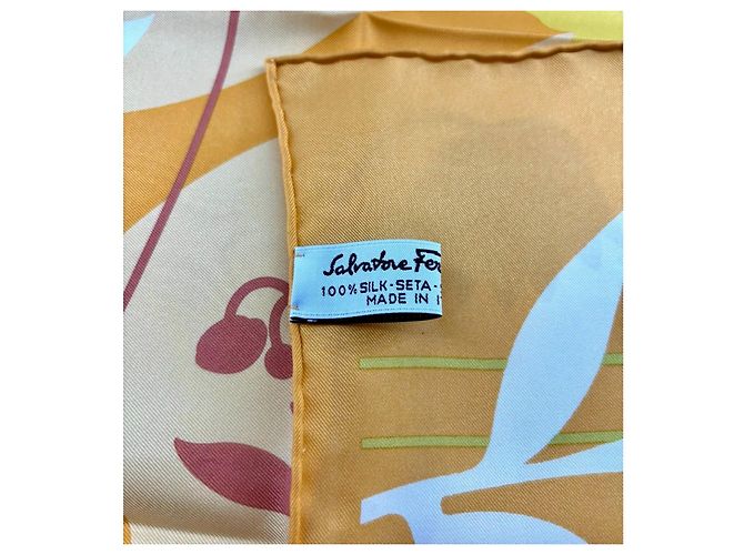 Salvatore Ferragamo Seidentuch Abstraktes Blumenmuster Mehrfarben - Ansicht 2