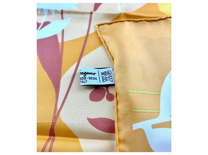 Salvatore Ferragamo Seidentuch Abstraktes Blumenmuster Mehrfarben - Ansicht 3