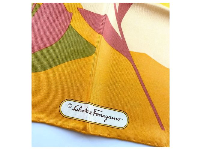 Salvatore Ferragamo Seidentuch Abstraktes Blumenmuster Mehrfarben - Ansicht 4