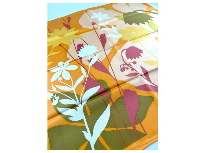 Salvatore Ferragamo Seidentuch Abstraktes Blumenmuster Mehrfarben - Ansicht 5