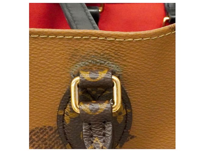 Borsa Tote Louis Vuitton Monogram Giant Reverse OnTheGo MM Marrone - vista 9