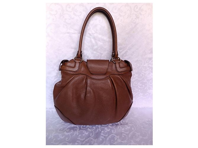 Borsa a mano Salvatore Ferragamo Gancini in pelle marrone - vista 3