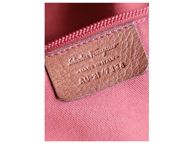 Borsa a mano Salvatore Ferragamo Gancini in pelle marrone - vista 6