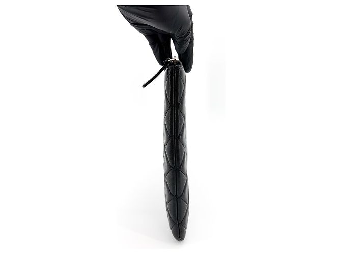 Vanity Chanel con catena di perle in agnello trapuntato Mini Nero - vista 5