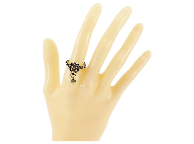 Anello Gucci Lion Head placcato oro D'oro - vista 2