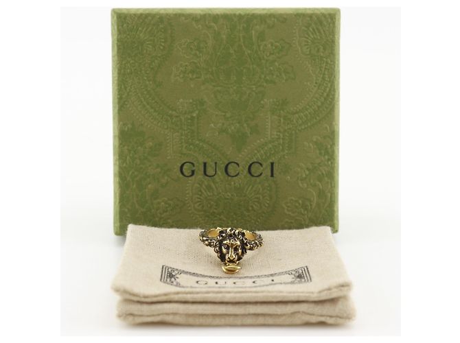 Anello Gucci Lion Head placcato oro D'oro - vista 7