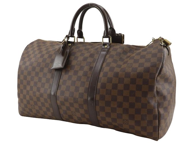 Borsa Boston Louis Vuitton Keepall 50 Marrone - vista 2