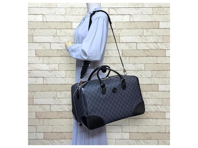 Borsa Spolverino Gucci Interlocking G Marrone Nero - vista 2