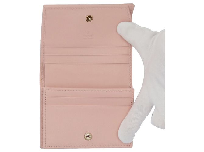 Portafoglio bi-fold Gucci GG Marmont Rosa - vista 5