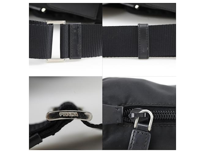 Borsa a tracolla in nylon nero Prada PRADA - vista 15