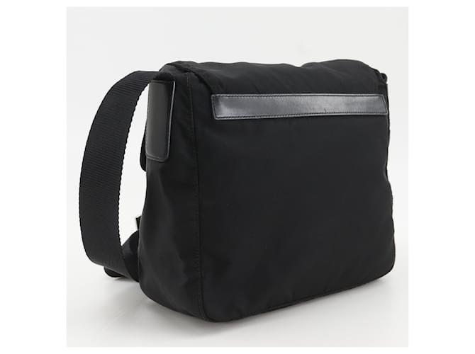 Borsa a tracolla in nylon nero Prada PRADA - vista 3