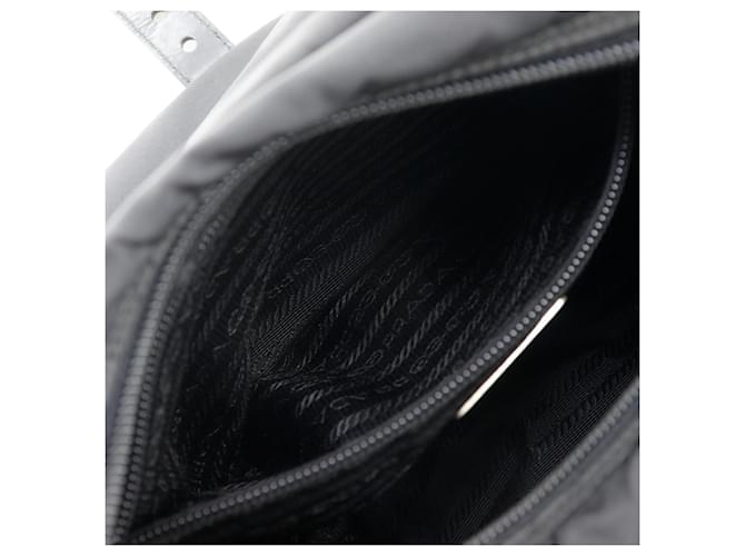 Borsa a tracolla in nylon nero Prada PRADA - vista 7