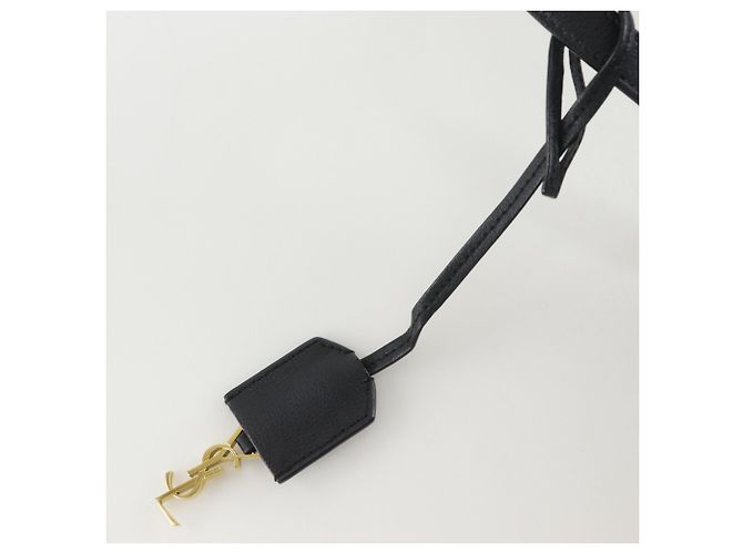 Borsa shopper Saint Laurent Toy Shopping Nero - vista 15