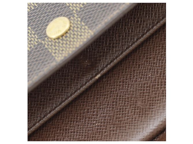 Louis Vuitton Damier Canvas langer Geldbeutel Braun - vista 12