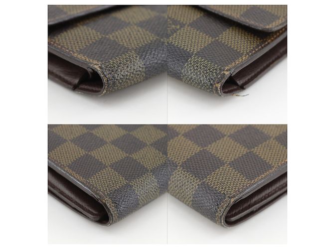 Louis Vuitton Damier Canvas langer Geldbeutel Braun - vista 4
