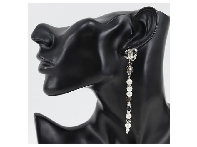 Chanel Coco Mark Clip-Ohrringe Silber - Ansicht 2