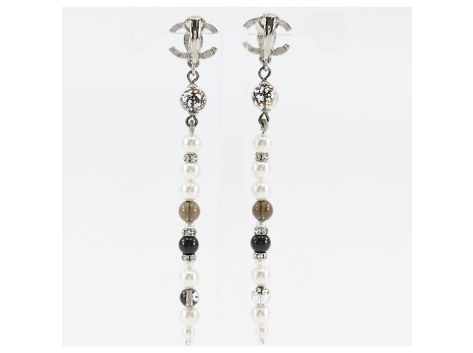 Chanel Coco Mark Clip-Ohrringe Silber - Ansicht 3