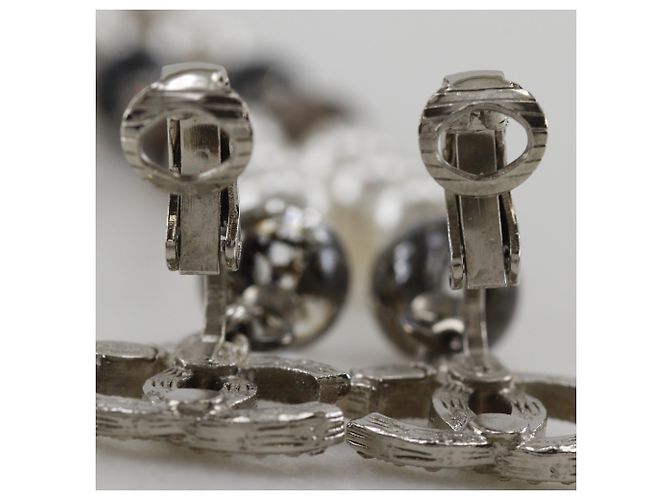 Chanel Coco Mark Clip-Ohrringe Silber - Ansicht 5
