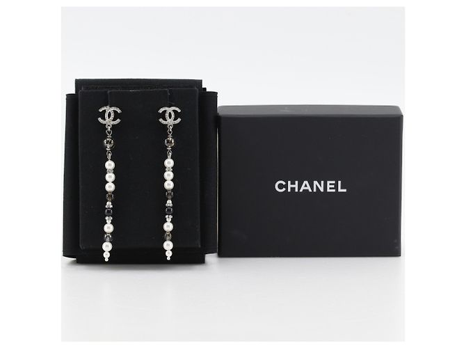 Chanel Coco Mark Clip-Ohrringe Silber - Ansicht 9