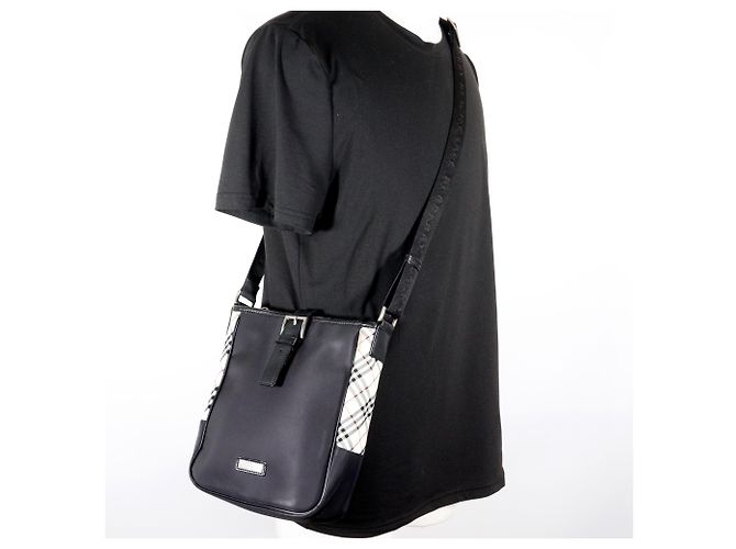 Borsa a tracolla Burberry Black Label Nova Check Nero - vista 19