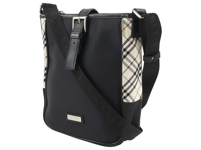 Borsa a tracolla Burberry Black Label Nova Check Nero - vista 2
