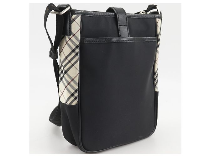 Borsa a tracolla Burberry Black Label Nova Check Nero - vista 3